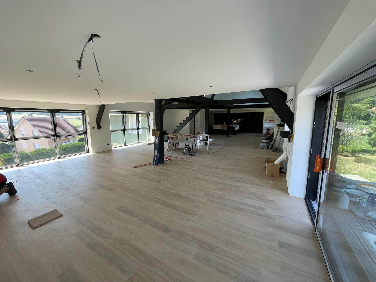 Rénovation intérieure loft & poutres
