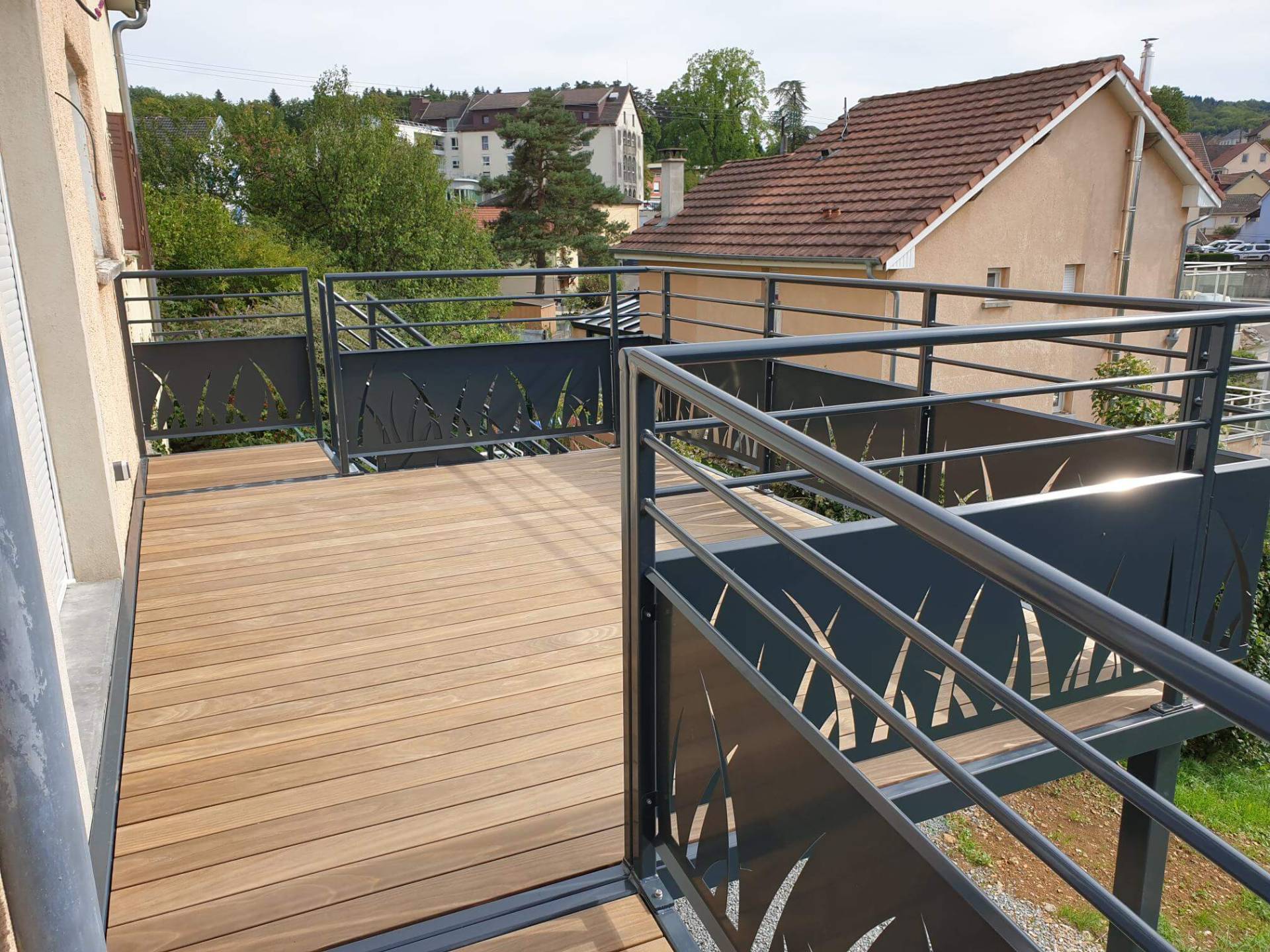 Terrasse bois & garde-corps anthracite